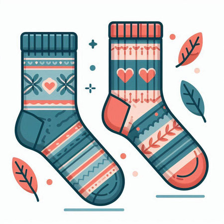 Socks icon on white background. Vector illustration in doodle style.のイラスト素材