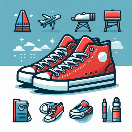 Soccer or football game. Vector illustration in flat design style.のイラスト素材