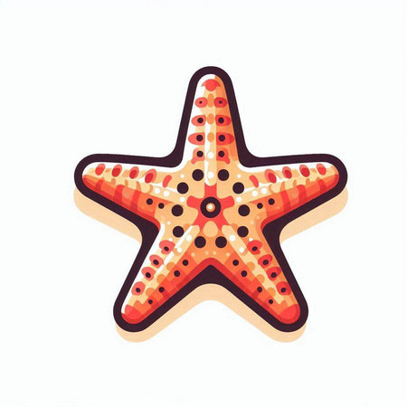 Starfish icon. Isolated on white background. Vector illustration.のイラスト素材