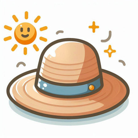 Vector illustration of suitcase with travel items on white background. Flat styleのイラスト素材