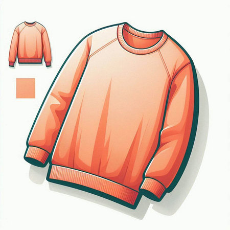 Vector illustration of a sweatshirt on a white background. Clipping path included.のイラスト素材