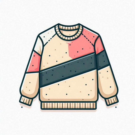 Winter sweater. Vector illustration of a sweater on a white background.のイラスト素材