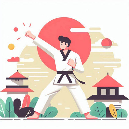 Colorful vector illustration of earthenware pots and cacti.のイラスト素材