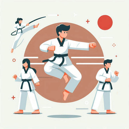 Ethnic ceramic vase. Vector illustration in trendy flat style.のイラスト素材