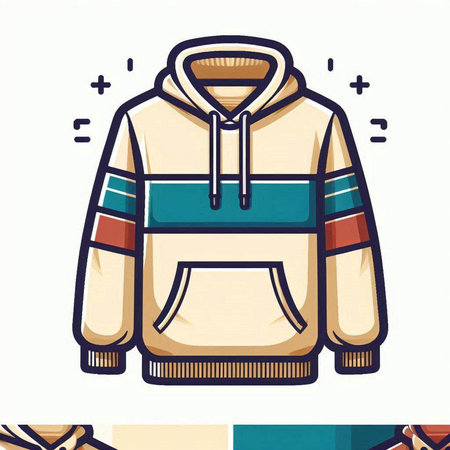 Winter sport jacket isolated on white background. Vector illustration in flat style.のイラスト素材