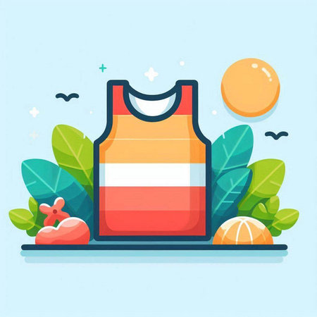 Strong muscular man. Vector illustration in flat linear style on white background.のイラスト素材