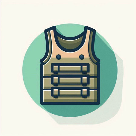 Cartoon tank isolated on white background. Vector illustration in flat style.のイラスト素材