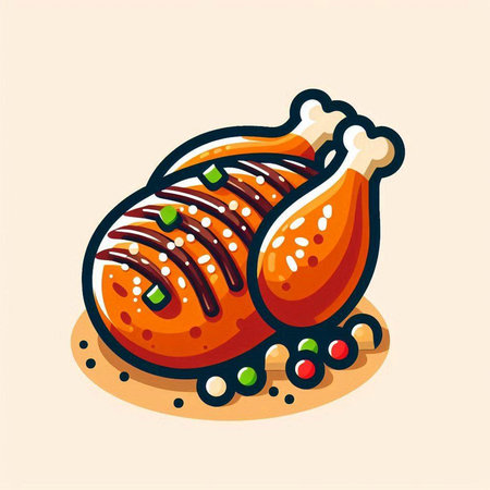 Illustration of sushi on a wooden cutting board. Vector illustration.のイラスト素材