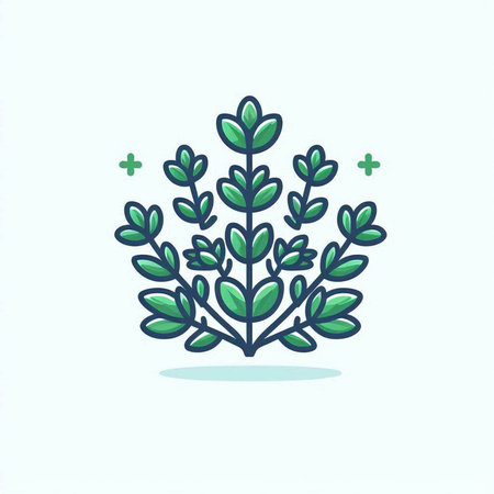 Green plant in a pot on a white background. Vector illustration.のイラスト素材