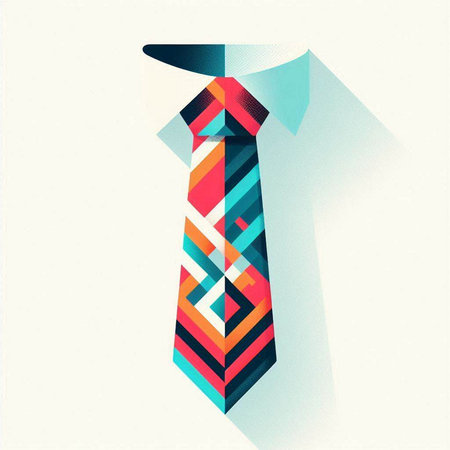 Necktie in retro style. Vector illustration. Eps 10.のイラスト素材
