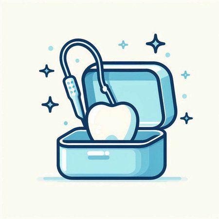 Illustration of a healthy lunch box with apple and a thermometerのイラスト素材