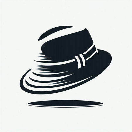 Illustration of a hat, isolated on a white background, vectorのイラスト素材