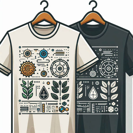 T-shirt design template. Vector illustration in a flat style.のイラスト素材
