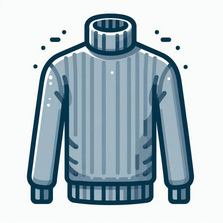 Woolen sweater isolated on a white background. Vector illustration.のイラスト素材