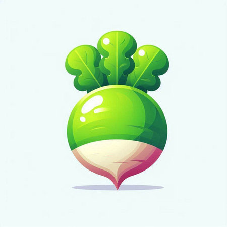 Vegetable icon. Vector illustration of a fresh radish.のイラスト素材