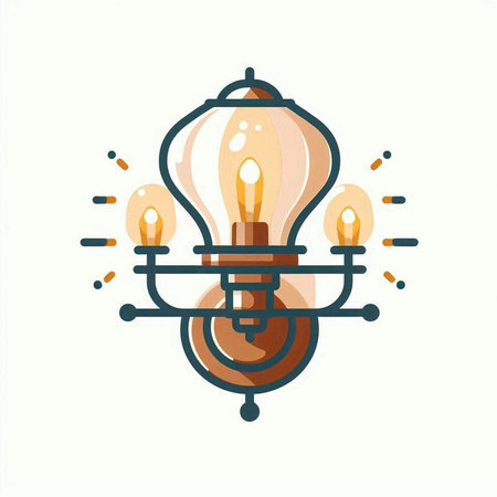 Lamp icon. Vector illustration of a lightbulb on a white background.のイラスト素材