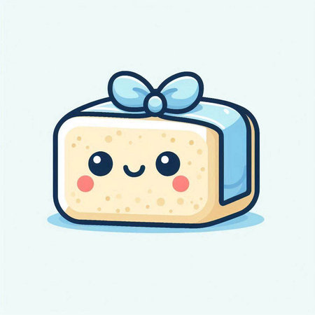 Cute hand drawn cheese. Vector illustration. Cute cartoon cheese.のイラスト素材