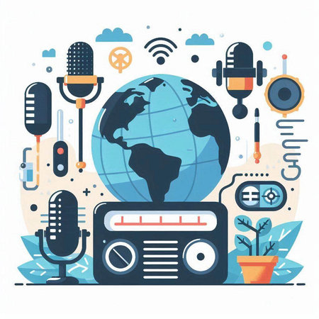 Muslim people around the world. Vector illustration in a flat style.のイラスト素材