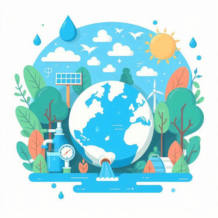 Ecology concept, save the world, save the planet, vector illustrationのイラスト素材