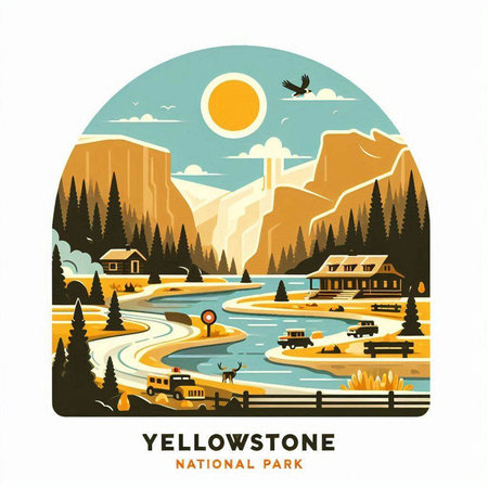 Yacht on the sea at sunset. Vector illustration in retro styleのイラスト素材