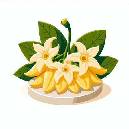 Bunch of yellow flowers on a white background. Vector illustration.のイラスト素材