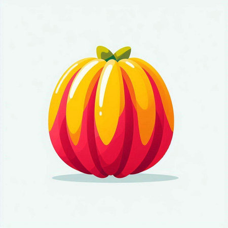 pumpkin on white background, vector illustration, eps10のイラスト素材