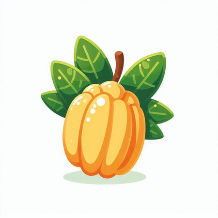 Illustration of pumpkin isolated on a white background. Vector illustration.のイラスト素材