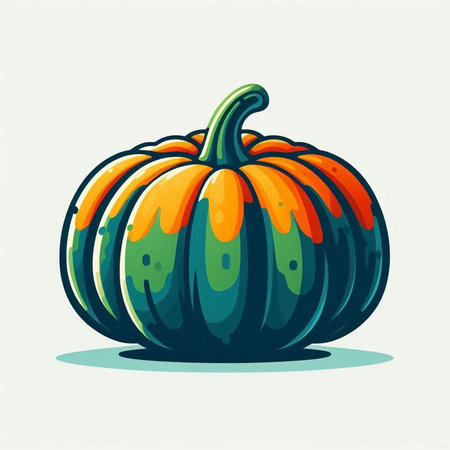 Pumpkin vector illustration. Isolated on a white background.のイラスト素材