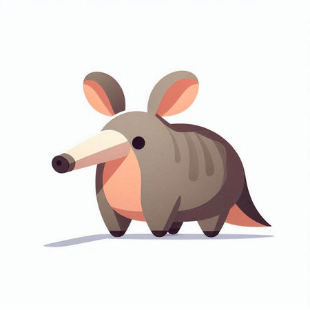 Armadillo isolated on the white background. Vector illustration. Eps 10.のイラスト素材