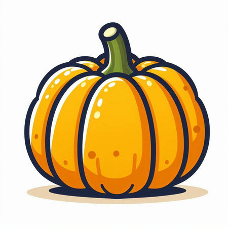 Pumpkin isolated on white background. Vector illustration. Eps 10.のイラスト素材