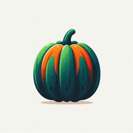 Pumpkin vector illustration. Cute cartoon halloween pumpkin.のイラスト素材