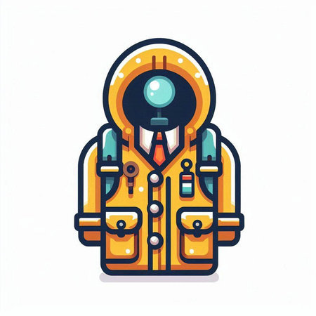Astronaut in outer space. Vector illustration in flat style.のイラスト素材