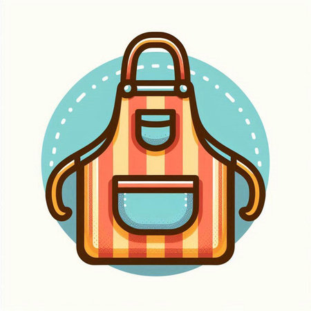 Kitchen apron icon. Kitchen apron icon. Vector illustrationのイラスト素材