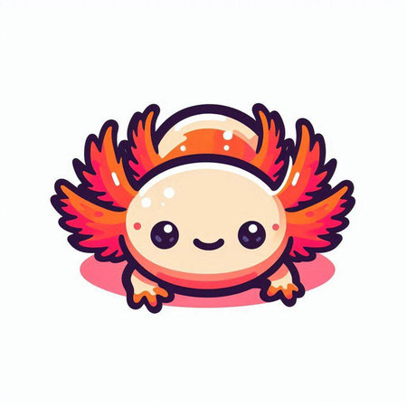 Cute kawaii kawaii dragon. Vector illustration.のイラスト素材