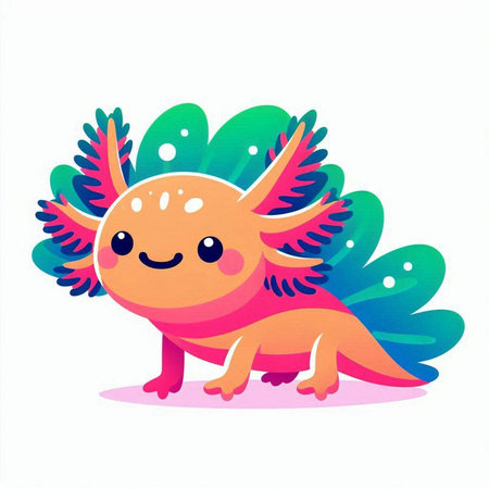 Cute cartoon dragon. Vector illustration isolated on a white background.のイラスト素材