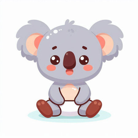 Cute koala. Vector illustration of a cartoon koala.のイラスト素材