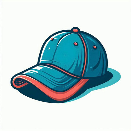 Baseball cap on a white background. Vector illustration. EPS 10のイラスト素材