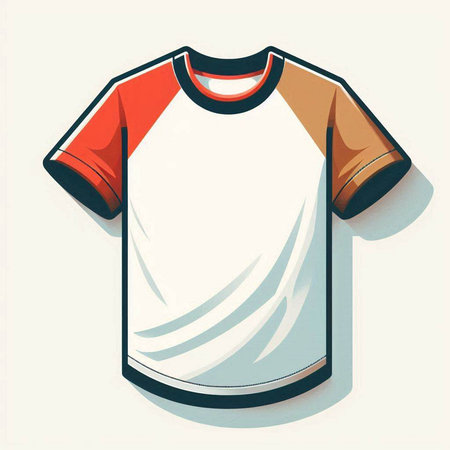 T-shirt design template. Vector illustration. Isolated on white background.のイラスト素材