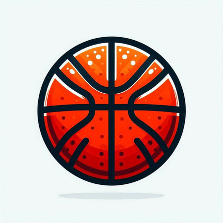 Basketball ball icon. Sport symbol. Vector illustration in flat styleのイラスト素材