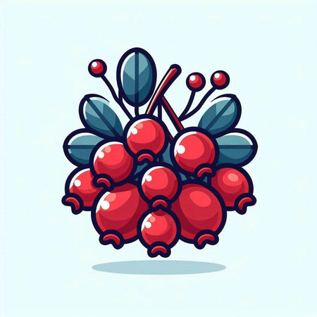 Cranberry vector icon. Cartoon illustration of cranberry vector icon for web designのイラスト素材