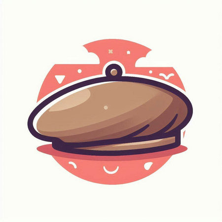 Illustration of a chef hat on a white background. Vector illustrationのイラスト素材