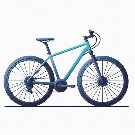 Bicycle isolated on white background. Vector illustration. Eps 10.のイラスト素材