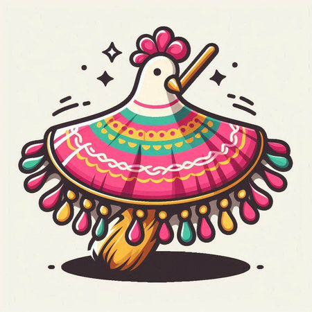 Cute hand drawn vector illustration of a mexican hat.のイラスト素材