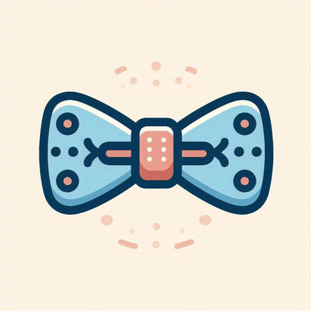 Bow tie icon in flat style. Vector illustration of a bow tie.のイラスト素材
