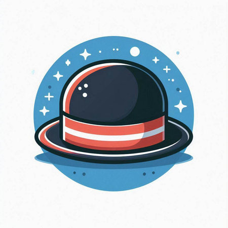 Illustration of a cap with a hat on a white background.のイラスト素材