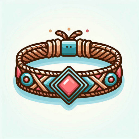 Hand drawn vector illustration of a boho style bracelets and rings.のイラスト素材
