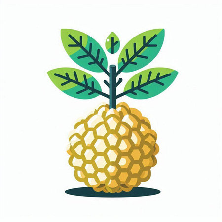 Pineapple vector illustration. Isolated on a white background.のイラスト素材