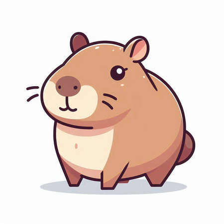 Cute hamster isolated on a white background. Vector illustration.のイラスト素材