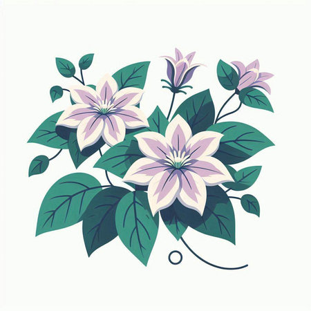 Vector illustration of a bouquet of flowers on a white background.のイラスト素材