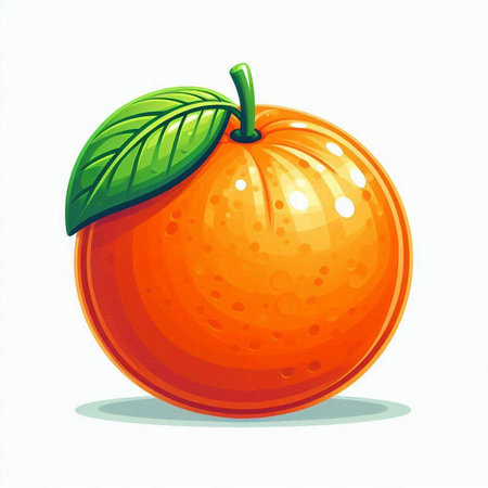 Orange fruit isolated on white background. Vector illustration of orange fruit.のイラスト素材